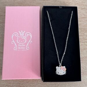 Sanrio Hello Kitty Crystal/Pave Pendant Necklace Officially Licensed